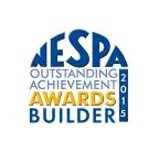 NESPAA Outstanding Achievement Awards logo for builders, 2015 edition, featuring bold blue and orange text.