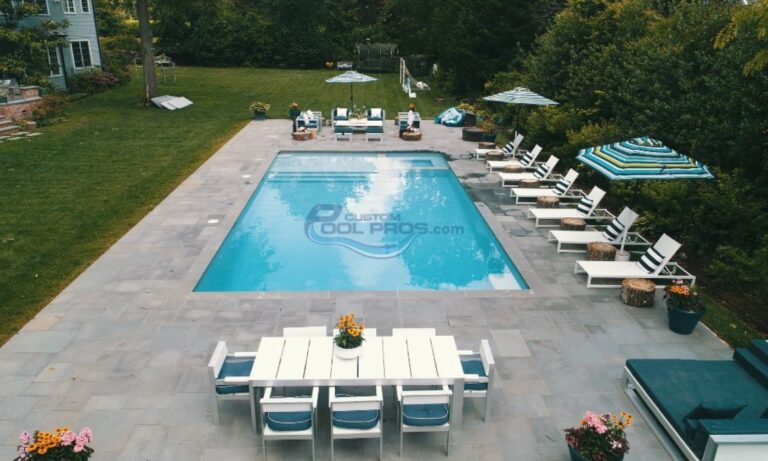 backyard inground pool in Bernardsville NJ