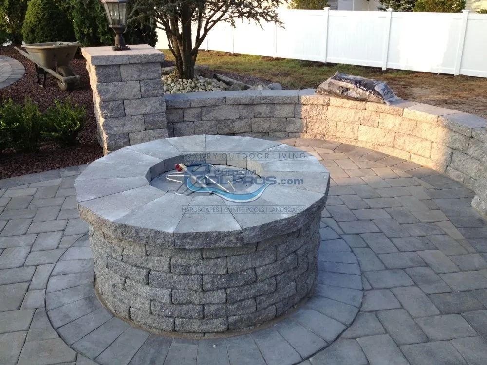 pavers installation in Beachwood NJ, modern swimming pool